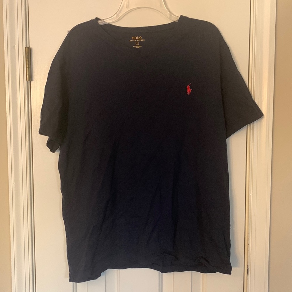 NWOT Polo Men’s VNeck Blue T-Shirt L